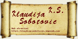 Klaudija Šobotović vizit kartica